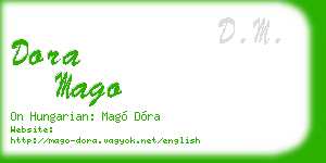 dora mago business card